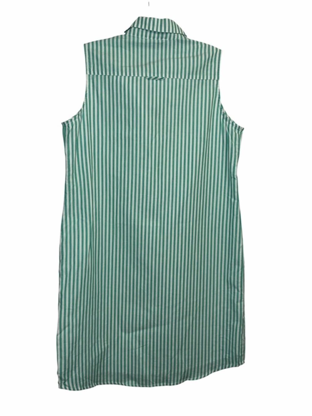 Duffield Lane Green and White Striped Shirt Dress - Picture 2 of 6